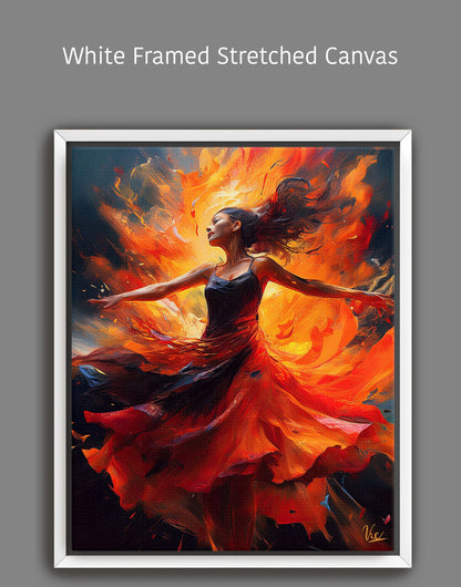 Vibrant Wall Art - Colorful Young Girl Dancing Painting