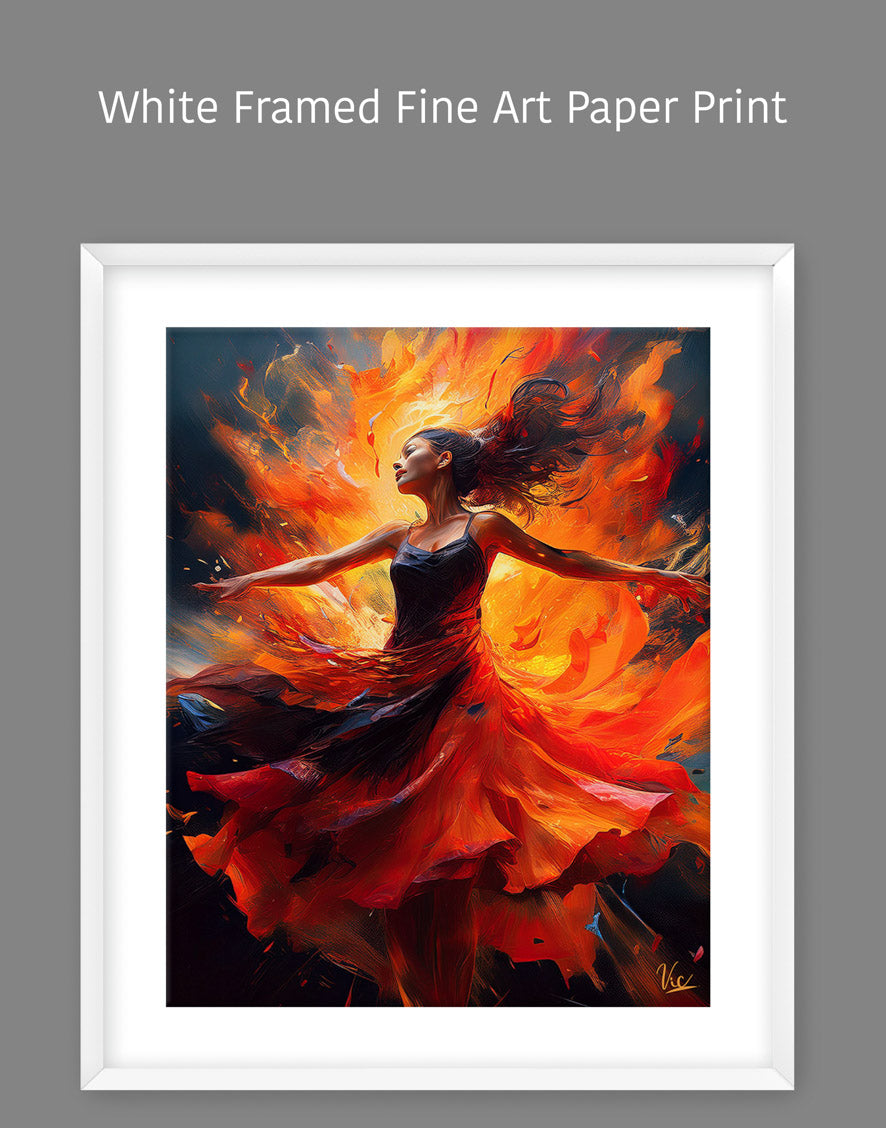 Vibrant Wall Art - Colorful Young Girl Dancing Painting