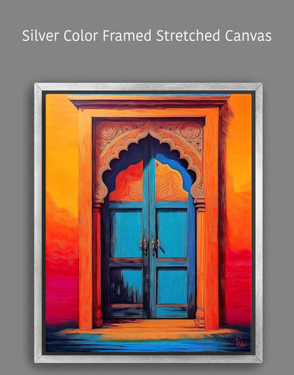 Vibrant Traditional Indian Door Fine Art Painting 2