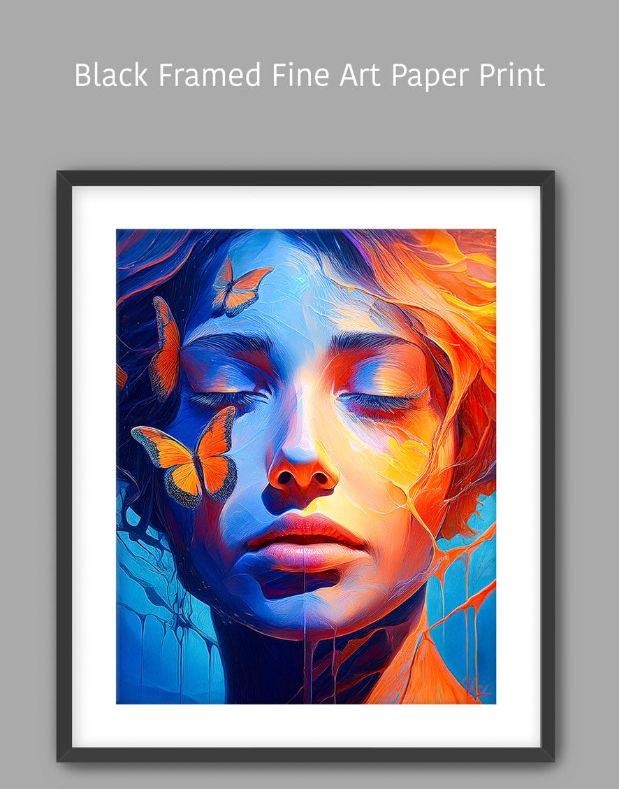 Abstract Woman Relaxing Face 2 | Modern Fine Art Painting