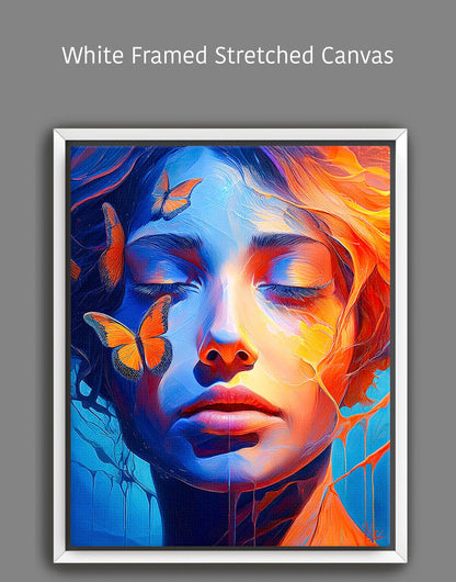 Abstract Woman Relaxing Face 2 | Modern Fine Art Painting