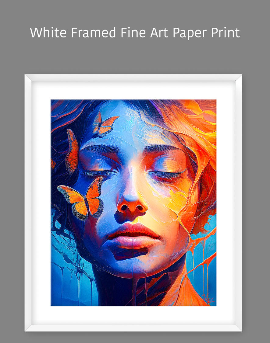 Abstract Woman Relaxing Face 2 | Modern Fine Art Painting