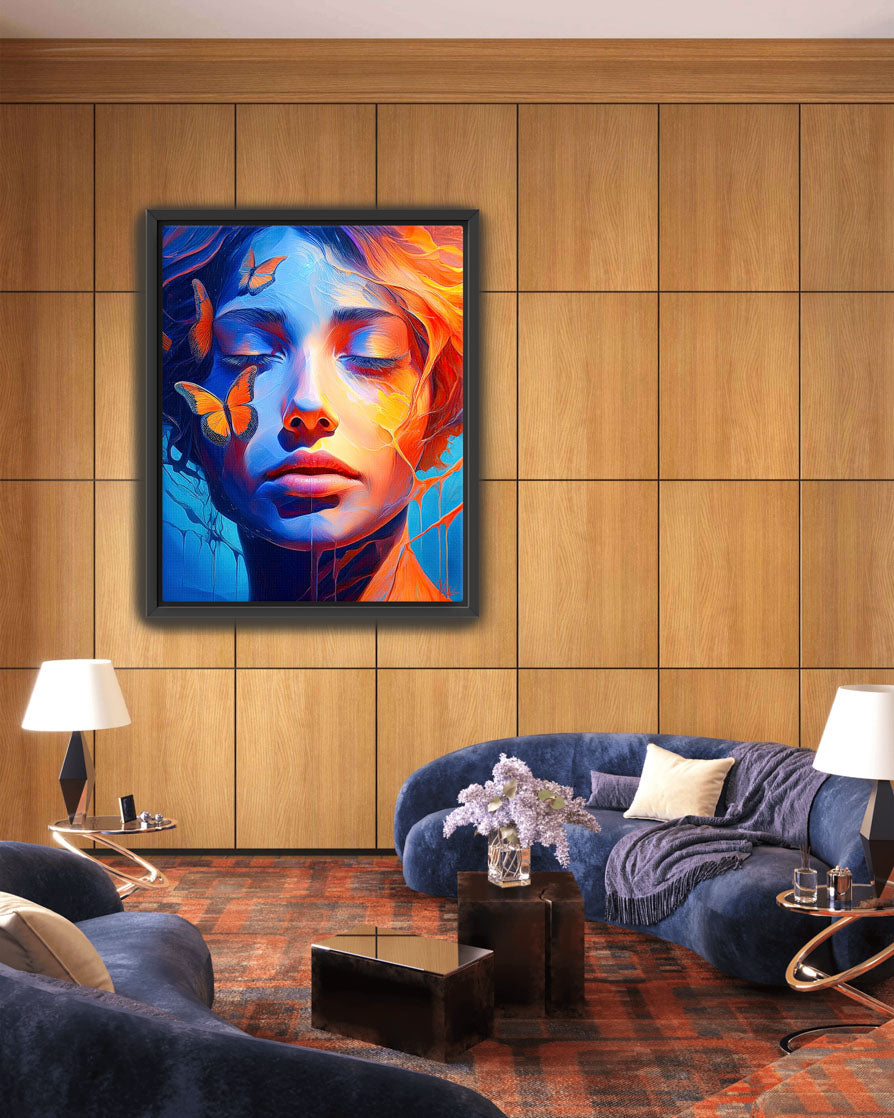 Abstract Woman Relaxing Face 2 | Modern Fine Art Painting