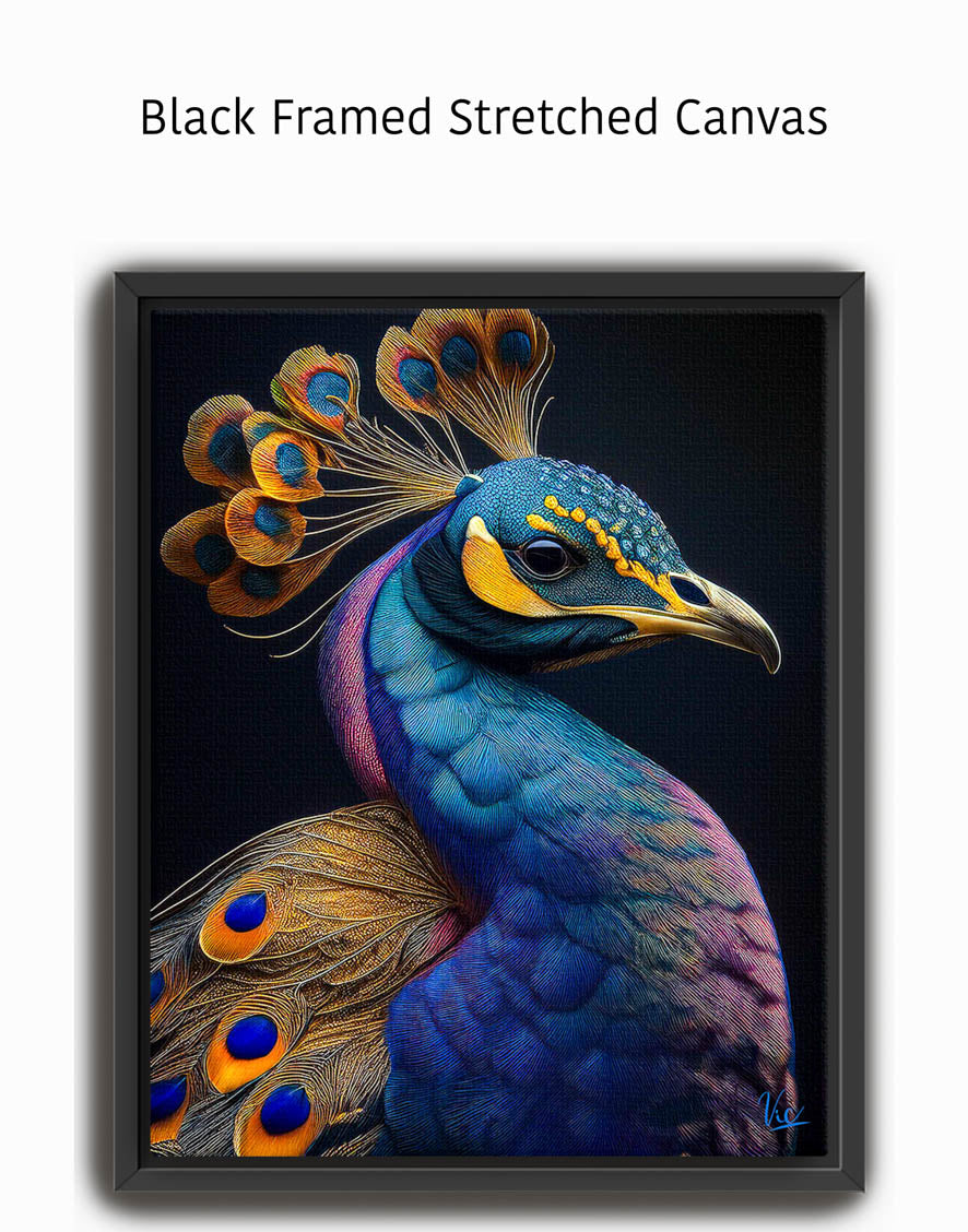 Colorful Vibrant Contemorary Peacock Painting