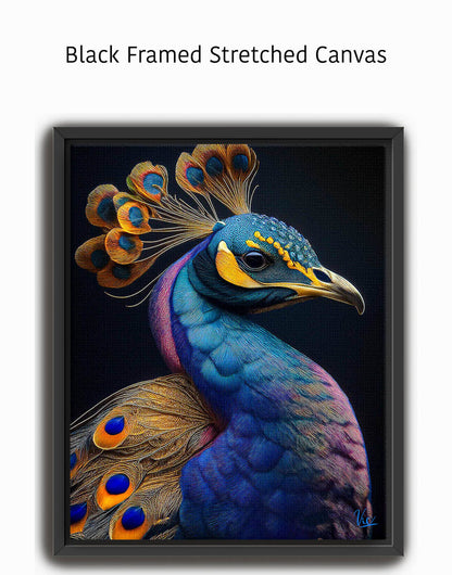 Colorful Vibrant Contemorary Peacock Painting