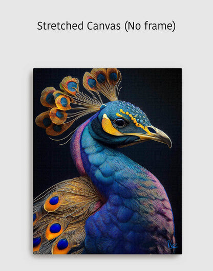 Colorful Vibrant Contemorary Peacock Painting