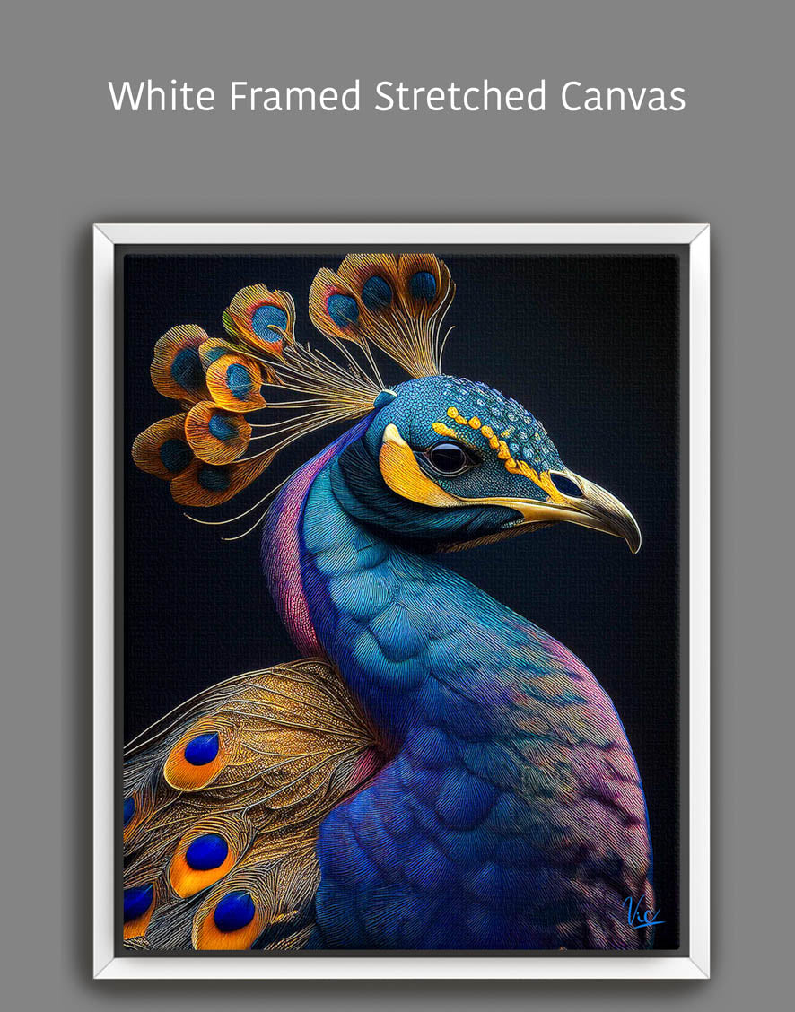 Colorful Vibrant Contemorary Peacock Painting