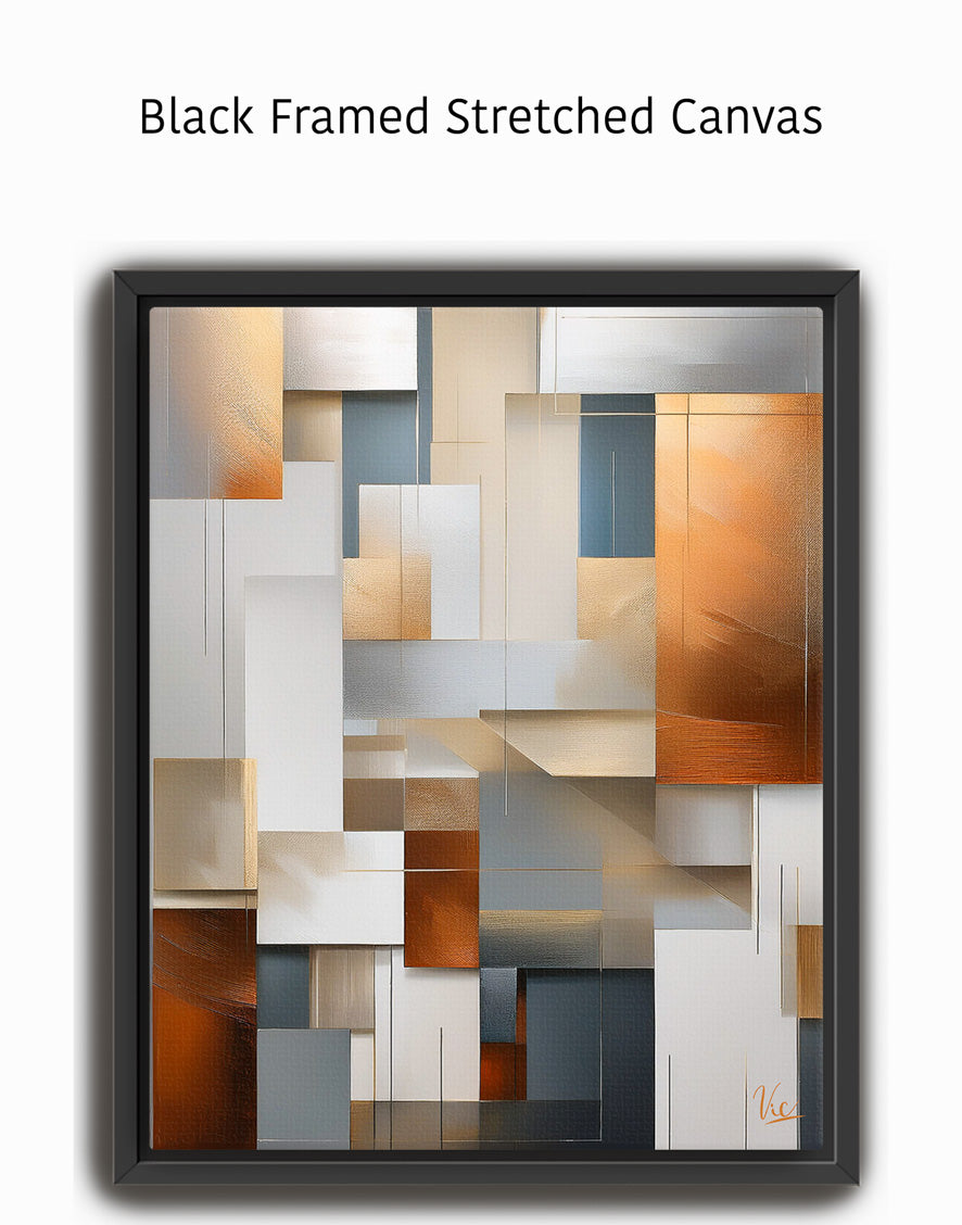 Contemporary Abstract Copper Color Painting