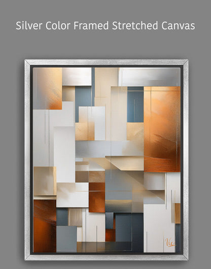 Contemporary Abstract Copper Color Painting