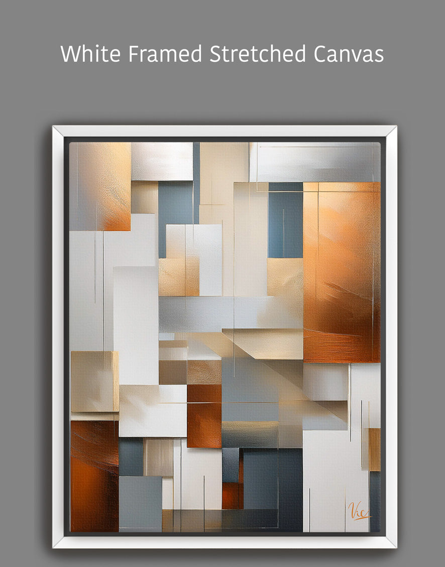 Contemporary Abstract Copper Color Painting