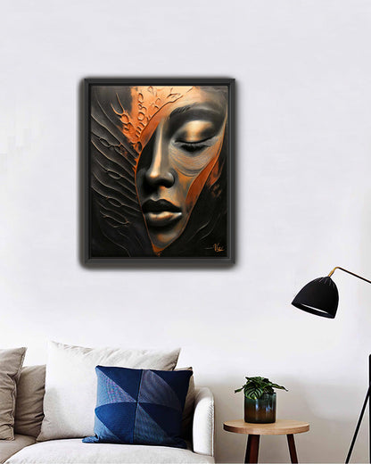 Abstract Woman Face | Ultra Modern Fine Art Painting
